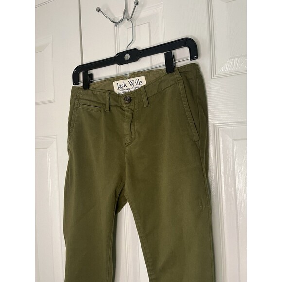 Jack Wills Olive Green Skinny Khakis Some Size 6 - Picture 3 of 6